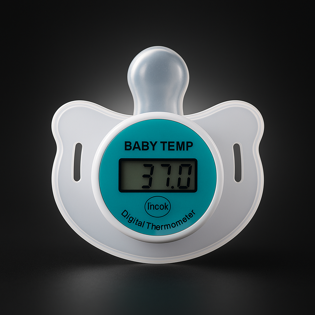 chupete con termometro